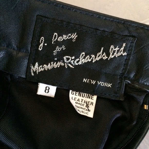 J. Percy for Marvin Richards Leather Skirt 8 (4) - Picture 4 of 11